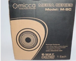 Micca M-8C White 2-Way Media Series 100 Watts 8 Inch In-Ceiling Speaker NEW - Picture 1 of 4