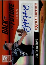 2011 Donruss Elite Extra Edition Back to the Future Sigs #12 Justin Nicolino/450