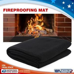 Fireproof Fireplace Carpet Grill Rug Protection Mat Flame Resistant Pad 40x40in* - Picture 1 of 23