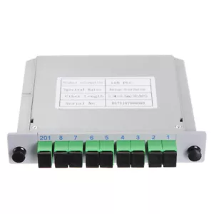 PLC Green 1X8 Blade Optical Carrier-class Fiber Optic Splitter 0.5M SC/APC - Afbeelding 1 van 4