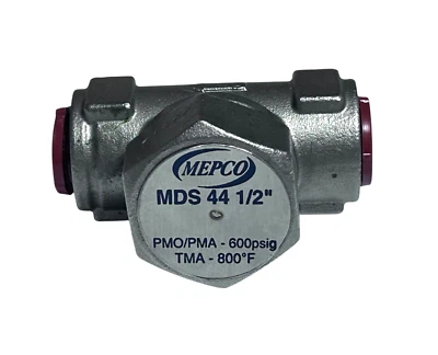 MEPCO Steam Trap Stainless Steel, 1/2 in FNPT, 1,200 lb/hr, 600 psi Max MD-44N - Image 1 of 3