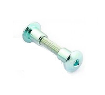 GIUNTO A VITE PER MOBILI CROMATO giunzione connettore acciaio bullone dado - Immagine 1 di 2