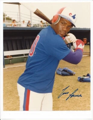 Tim Raines Montreal Expos Autographed 8 x 10 Photograph HOF - Image 1 of 2