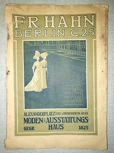 Katalog 1908 Berlin Kaufhaus Fr. Hahn, C.25 Alex, ORIGINAL Museum Korsetts Roben - Bild 1 von 23