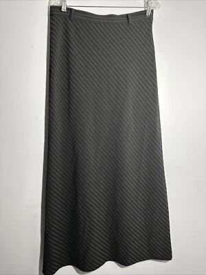 Vintage Hand Made Maxi A line Skirt Size M Black striped women - Image 1 of 4
