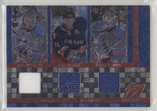 2010 Zenith Mozaics Triple Materials Henrik Lundqvist Mats Zuccarello Rookie RC
