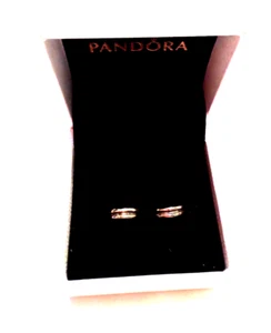 Pandora Sterling Silver Crooked Line Spacer Charm #790197 Authentic Retired - Picture 1 of 2