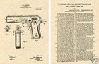 COLT 1911 Pistol 45 AUTOMATIC Patent Art Print READY TO FRAME!!! John Browning