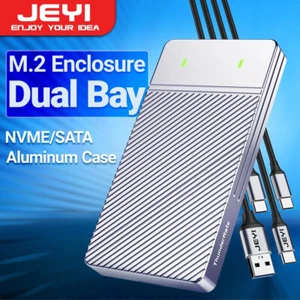 USB 2280 Solid JEYI NVMe&NGFF M SSD Bay External 3.2 2 2230 State Drive M2 Dual - Picture 1 of 5