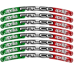 Aprilia Falco Bandiera Italiana Cerchio Ruota personalizzato grafica x 12 pezzi - Foto 1 di 3