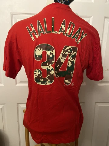 ROY HALLADAY #34 Philadelphia Phillies MAJESTIC Jersey Shirt - Men's (XL) New Cover