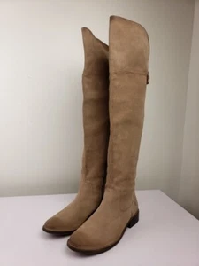 10 B Frye Shirley Over The Knee Tan Suede Leather Riding Boot 3478740 - Picture 1 of 14
