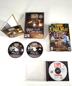 3 Vtg Games Spy Agatha Christie & Civil War PC CD ROM - Picture 1 of 11