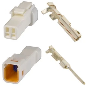 KIT HOUSING AND TERMINAL MALE FEMALE JST SERIES JWPF 2 WAY - Picture 1 of 1