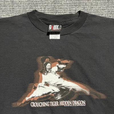 Camiseta Promocional Película Dragón Oculto Tigre Crouching Vintage Etiqueta Gigante 2001 Foto 1 de 4