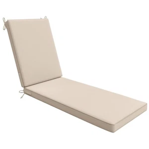 Outdoor Chaise Lounge Cushions Waterproof, Fade-Resistant (72x21x3in) Beige - Picture 1 of 7