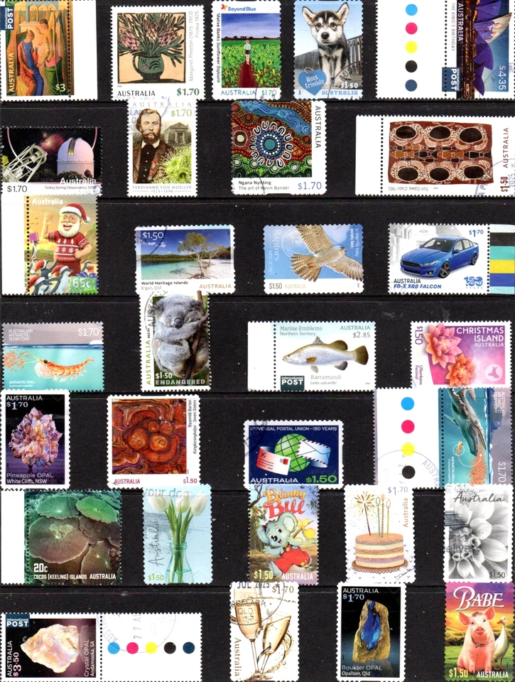 AUSTRALIAN STAMPS NEW $1.70 STAMPS PLUS $1.50- S/A H/V CURRENT 2025 USED/BULK - Image 1 of 1