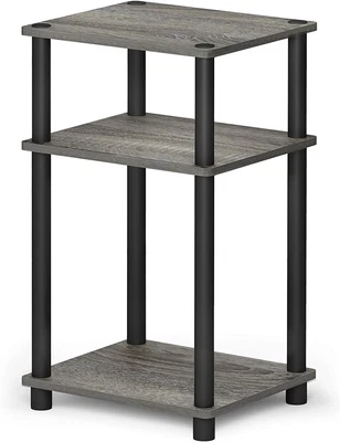 Just 3-Tier Turn-N-Tube End Table / Side Table / Night Stand / Bedside Table wit - Image 1 of 4