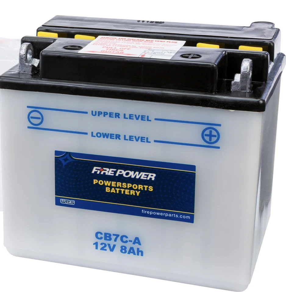 WPS Conventional 12V Heavy Duty Motorcycle Battery Yamaha YB7C-A CB7C-A - Изображение 1 из 1