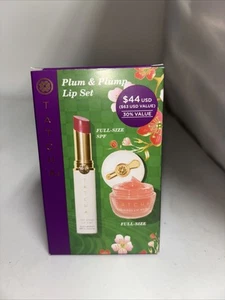 Tatcha Plum & Plump Lip Set Full Size Kissu Lip Tint SPF & Lip Mask (EXP 06/26) - Picture 1 of 2