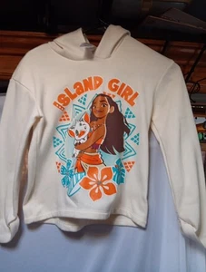 Girls Off White Disney Moana Fleece Hoodie Size 10/12 - Picture 1 of 7