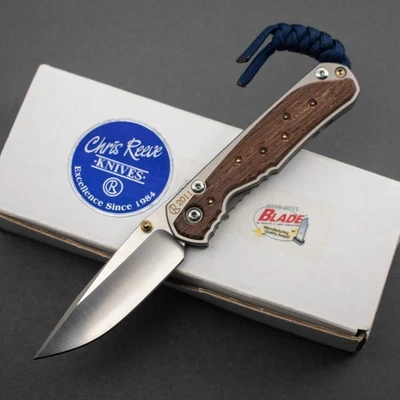 RARE! Chris Reeve Small Annual Sebenza 2011, Wenge Wood, 18K Gold & Silver, S30V - Image 1 of 4