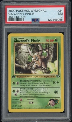 GIOVANNI'S PINSIR Pokémon Gym Challenge 1st Edition 24/132 - PSA 7 - Image 1 of 2