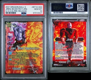 Jiren Blind Destruction Pre-Release FOIL Dragon Ball Super Card PSA 10 - Picture 1 of 3