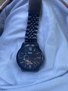 Fossil Townsman AUTOMATIC WATCH Black Steel ME3062 - Picture 1 of 5
