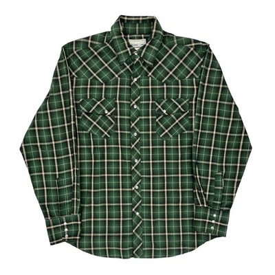 Wrangler Checked Shirt - Large Green Cotton Blend - Image 1 of 4