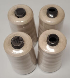 Beige Polyester Thread For Sewing ,Serger  Spools 4 Pack 6000 Yards, 40S/2