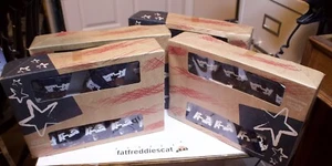 Red White And Blue Patriotic Indoor Outdoor Light Strings (Lot Of Four) - Picture 1 of 3