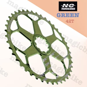 NC genagelt Voll CNC 42T Kettenrad KASSETTEN GRÜN - Bild 1 von 1