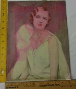 Teatro Ziegfeld 1928 programa de obras Marilyn Miller Luna Azul medias aleta publicitaria - Imagen 1 de 12