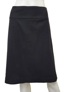 Banana Republic Größe 2 Stretch schwarz Wollmischung gefütterter knielanger Rock a Line - Bild 1 von 4