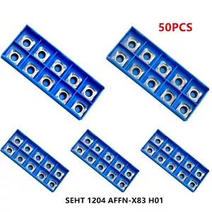 50pcs SEHT1204AFFN-X83 H01 CNC Carbide Insert for Aluminum KM12-50/ 63/ 80/100 - Picture 1 of 5