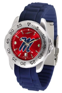 Ole Miss Rebels Men's Anochrome Sport Silicone Band Watch - Picture 1 of 1