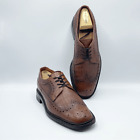 Stuart Mcguire Vintage Wing Tip Oxford Shoes In Distressed Patina Brown - 10.5D