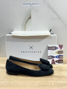 Prosperine Ballerina donna in Suede Nero luxury made in italy 38 - Imagen 1 de 6