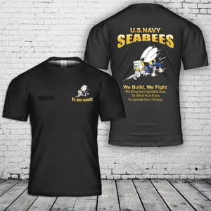 Custom Name US Navy SEABEES, WE BUILD WE FIGHT T-Shirt 3D - Picture 1 of 2