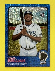 Vidal Brujan 2022 Topps Heritage Baseball Rookie RC Blue Sparkle Card #90 Rays - Picture 1 of 2