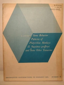 Einige Verhaltensmuster von Platyrrheinaffen II: Saguinus Geoffroyi-M. Moynihan - Bild 1 von 16