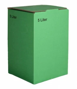 25Stück 5 Liter Bag in Box Karton in Grün (1,84€/1Stk) - Picture 1 of 1