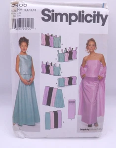 Patrón Simplicity #9466 talla 6-12 sin usar, sin cortar, ropa de noche ©2000 - Imagen 1 de 3