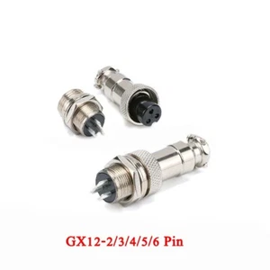 GX12-2/3/4/5/6Pin 12mm Male/Female Panel Metal Aviation Plug Socket Connector - Picture 1 of 18