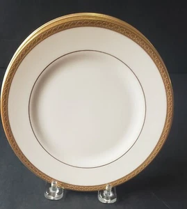 Lot  Of (3) Wayne Old Ivory 6" Bread/Dessert Plates - Syracuse China Gold Rim  - Picture 1 of 11