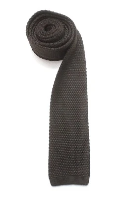 Cravate SUITSUPPLY Homme 148 X 5,5 CM Carré Soie Mulberry Tricotée Marron - Photo 1/4