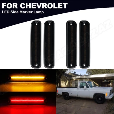 Smoked Front Side Marker Lights For 73-80 GMC Chevy Pickup Blazer Suburban Jimmy - Image 1 of 4
