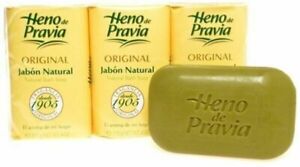 Pack 3x Heno de Pravia Jabon Original Natural Bath Fresh Hay Scented Soap 3x115g