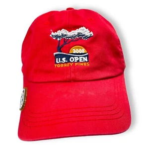 2008 US Open Torrey Pines California Red Golf Hat Cap Adjustable Ball Marker - Picture 1 of 10